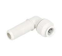 Plastic Push-FIT REDUCING 90° STEM Elbow F 10MM X M 15MM, Suitable for Drinking Water, Suitable for Water Systems, Suitable for Hard & Soft Water Areas, 1 in Pack