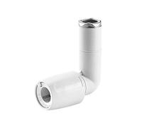 Plastic Push-FIT REDUCING 90° STEM Elbow F 10MM X M 15MM, Suitable for Drinking Water, Suitable for Water Systems, Suitable for Hard & Soft Water Areas, 1 in Pack