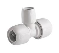 Plastic Push-FIT REDUCING TEE 22MM X 22MM X 15MM, Suitable for Drinking Water, Suitable for Water Systems, Suitable for Hard & Soft Water Areas, 1 in Pack