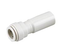 Plastic Push-FIT STEM Coupler F 10MM X M 15MM, Suitable for Drinking Water, Suitable for Water Systems, Suitable for Hard & Soft Water Areas, 1 in Pack