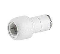 Plastic Push-FIT STEM Coupler F 22MM X M 28MM, Suitable for Drinking Water, Suitable for Water Systems, Suitable for Hard & Soft Water Areas, 1 in Pack