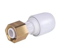 Plastic Push-FIT Straight TAP Connector 15MM X 1/2", Suitable for Drinking Water, Suitable for Water Systems, Suitable for Hard & Soft Water Areas, 1 in Pack