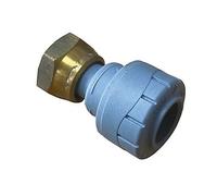Plastic Push-FIT Straight TAP Connector 15MM X 3/4", Suitable for Drinking Water, Suitable for Water Systems, Suitable for Hard & Soft Water Areas, 1 in Pack