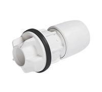Plastic Push-FIT Tank Connector 15MM, Suitable for Drinking Water, Suitable for Water Systems, Suitable for Hard & Soft Water Areas, 1 in Pack