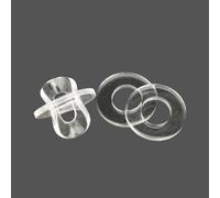 Plastic PVC Transparent Insulating Plain Gasket Pad Ring Spacer Flat Washer Soft Hard M1.2 M1.4 M1.7 M1.8 M2 M2.5 M3 M4 M5 M6 M8-M10x18x0.5-100pcs-Soft