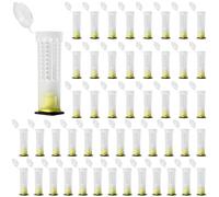 Plastic Queen Bee Cages - 50-Pack with Ventilation, Secure Lid, 1.02 X 0.87 X 3 Inches for Beekeeping