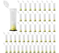 Plastic Queen Cage 50 Pack, Clear Ventilated Beekeeping Protection Cages with Secure Lid, 1.02 x 0.87 x 3 Inches