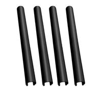 Plastic Radiator Pipe Covers Set of 4-15mm Snap On Pipe Sleeves for Central Heating - Adjustable 200mm/300mm/500mm Length, No Pipes Removal Required for Quick Installation (Black 15 * 200mm)