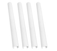 Plastic Radiator Pipe Covers Set of 4-15mm Snap On Pipe Sleeves for Central Heating - Adjustable 200mm/300mm/500mm Length, No Pipes Removal Required for Quick Installation (White 15 * 500mm)