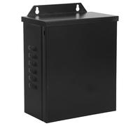 Plastic Rainproof Transformer Enclosure with Ventilation for Outdoor Use | Wall Mounted Design, UV Shielded Surface, Black Finish, for Distribution Boxes and Power Supplies