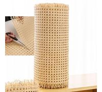 Plastic Rattan Webbing RollFaux Cane Mesh for DIY Home Decor Furniture Caning Chairs Cabinets Doors Beds Ceilings0.3m x 22m Open Weave Material