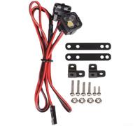 Plastic RC Front Bumper Light 5050 LED Adjustable Mount(A) | High-brightness 5050 chips, ultra-bright lighting, black plastic housing, fits 1/10 scale crawlers