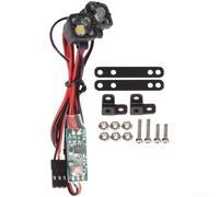 Plastic RC Front Bumper Light 5050 LED Adjustable Mount(C) | High-brightness 5050 chips, ultra-bright lighting, black plastic housing, fits 1/10 scale crawlers
