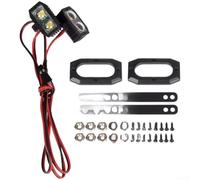 Plastic RC Front Bumper Light 5050 LED Adjustable Mount(D) | High-brightness 5050 chips, ultra-bright lighting, black plastic housing, fits 1/10 scale crawlers