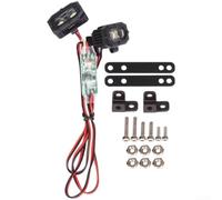 Plastic RC Front Bumper Light 5050 LED Adjustable Mount(F) | High-brightness 5050 chips, ultra-bright lighting, black plastic housing, fits 1/10 scale crawlers