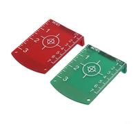 Plastic Receiver Card 2-Pack 100x70mm L-Base Plastic Receiver | Reflective film boosts visibility, works in sunlight, red green beam compatible, 10x7cm size, 2-piece set