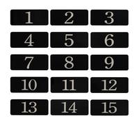 Plastic Rectangle Locker Numbered Sticker Room Number Table Number (1-50, Black)