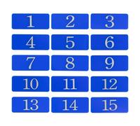 Plastic Rectangle Locker Numbered Sticker Room Number Table Number (1-50, Blue)