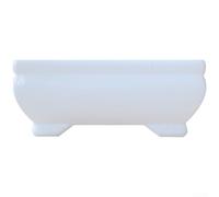 Plastic Rectangular Flower Pot for Artificial Plants Aligning with Minimalist Interior Design Principles Indoors (10cm Without Filling)
