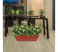 Plastic Rectangular for Bonsai Indoor Outdoor Garden Office Desk Balcony Use with Spacious Interior and Stable Base (Light green)