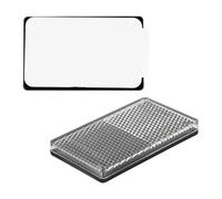Plastic Rectangular Stick-on Sticker, for Kukirin G2/G4 Electric Scooters, Silver Front Reflector, with Reflective Safety-Strip, 2 Pack