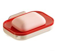 Plastic Red Soap Holder for Bathroom Wall Mount(Single)