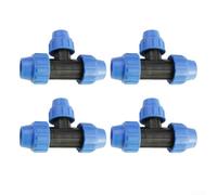 Plastic Reducing Tee PE Pipe Fittings Irrigation Connector Garden Water Joint Plumbing Adapter for Agricultural Hose Coupling Blue Black(32x20x32)