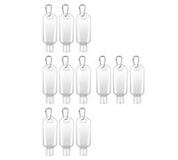 Plastic Refillable Hook Bottles 12pcs 50ml for Travel Business Trips