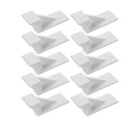 Plastic Refrigerator Shelf Clip 10pcs White for Freezer and Cooler | Space-saving Support Piece, Wear-resistant Smooth Finish, for Shelves in Freezers, Coolers and Refrigerators