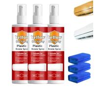 Plastic Renew Yellow-Off Spray Cleaner, Plastic Yellowing Remover Spray, Paint Remover for Plastics, Toilet Seat Cleaner for YellowStains, Heavy Duty Yellow Stain Remover for Toilet Seat, 100ml (3PC)