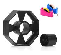 Plastic Replacement Tape Dispenser Wheel, Durable Black Core and Wheel，Tape Dispenser Black Spare Wheel Accessory for 25mm Small Tape