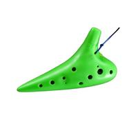 Plastic Resin 12 Hole Alto Beginner Wind Instrument Ocarina(Grass green)