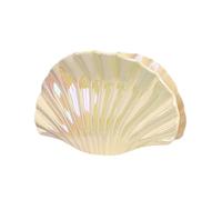 Plastic Resin Hair Clip Gradient Color Hollow Design Shell Shape Claw Durable Material Strong Grip for Back Head Decorative Accessory Simple Style Yellow