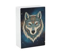 Plastic Retro Wolf Starr Sky Cigarette Case Waterproof Cigarette Holder Box for 20pcs King Size Cigarettes, Crush Resistant Cig Case Pack Accessory, Ideal Gift for Smoker Women Men