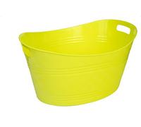 Plastic Reusable Party BBQ Summer Party Drinks Wine Beer Ice Bucket Bowl Choice of Sizes (Large, Yellow)