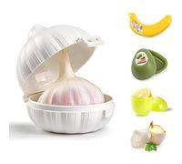 Plastic Reusable Vegetable Storage Box Garlic Keeper Safe Box Banana Case Lemon Saver Freezer Fridge Holder Left Over, Fresh-Keeping Cases (Garlic Saver Box)