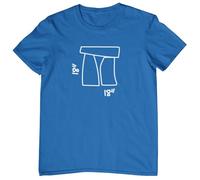 Plastic Revolution 18" Stonhenge T-Shirt (Inspired by Spinal Tap Film (UK, Alpha, M, Regular, Regular, Royal Blue T-Shirt with White)