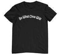 Plastic Revolution Do What Thou Wilt T-Shirt (Inspired by Aleister Crowley) (as8, Alpha, m, Regular, Regular, Black T-Shirt with White Print)