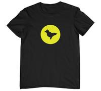 Plastic Revolution Ecstasy Love Dove Pill T-Shirt (UK, Alpha, M, Regular, Regular, Black t-Shirt with Fluorescent Yellow Print)