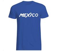 Plastic Revolution Mexico MK 1 T-Shirt (Various Sizes and Colours) (X Large, Royal Blue T-Shirt with White Print)