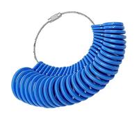 Plastic Ring Sizer Ring Size Gauge Measuring Tool 0-13 27 Pcs Blue