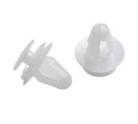 Plastic Rivet Retainer Clips 100 Pcs - Push Type Fasteners for 9mm Hole, White, Fit for and Car Bumper Mudguard and Door Trim