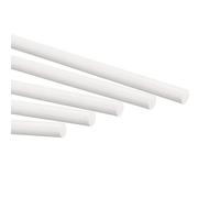 Plastic rod round solid rod, white plastic rod, 5 Pcs ABS Round Bar Length 500Mm Diameter 5-10Mm, ABS Solid Rod Suitable for DIY Model Material(Diameter 6mm)