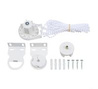 Plastic Roller Blind Cord Kit 300cm for 38mm Rails - Complete Bead Chain Replacement Set with Wall Brackets for Easy Window Shade Repair
