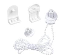 Plastic Roller Blind Kit, 25mm Curtain Roller Blind Accessories Fittings Kit with3 m beaded chain, Brackets for Home, Office & RV Window Treatments