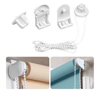 Plastic Roller Blind Repair Kit,Curtain Roller Blind Accessories Roller BlindFittings Replacement Repair Kit Curtain Roller Accessories with Beaded Chain forCurtain Rods RollerBlind Brackets,25mm