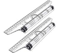 Plastic Rolling Measuring Ruler, Rolling Ruler, Parallel Ruler, Multifunctional Drawing Ruler for Measuring, Drawing, Students, 2 Pcs