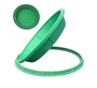 Plastic Round Access Covers with Frame, 50x50CM, Resin Material for Green Belts, Parks & Lawns, Durable Septic Pit Covers for Outdoor Use, Heavy-Duty Design.