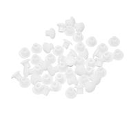 Plastic Round Cover Screw Cap Lid White 50pcs for 5mm Dia