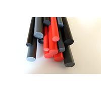 Plastic Round Rod Bar PVC Black 6 to 25mm Diameter, 100 to 600mm Long (10mm, 300mm)